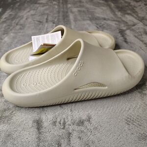 Crocs Mellow Recovery Slide Mens 6‎ Wmns 8 Bone Open Toe Comfort 208392-2Y2 NWOT